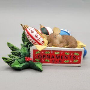 Charming Tails Rest Ye Merry Gentle Mouse Figurine Christmas Enesco